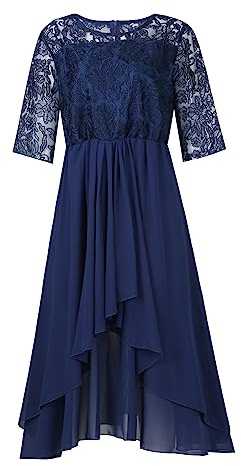 Abendkleider Elegant Für Hochzeit Kleider Festliches Partykleid Abendkleid Damen Lang Lochstickerei Kleid A-Linien Plissee Maxi Cocktailkleid Damen Hohe Taille Ballkleid Frauen Lange Luftig