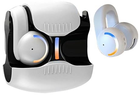 Cuffie con clip auricolari, auricolari wireless con cancellazione del rumore, auricolari leggeri, audio da viaggio resistenti al sudore, ideali per corsa, sonno, doccia, allenamento, 8,9 x 8,9 x 4,9