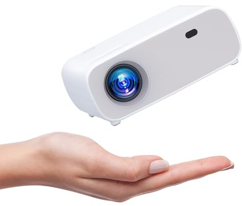 Vidéoprojecteur avec WiFi Bluetooth, Mini vidéoprojecteur d'extérieur/Domestique, projecteur Portable Full HD Native 1080P 4K Home Cinema 18000 lumens, Compatible avec iOS/Android/HDMI/USB/TV Stick