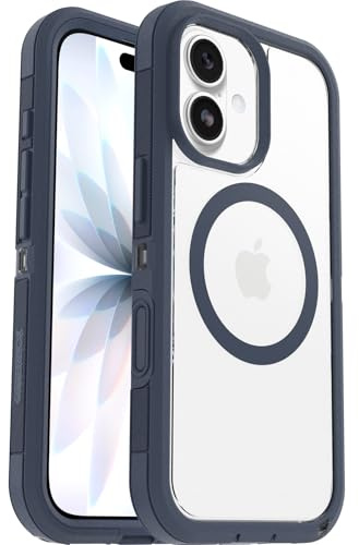 OtterBox Defender Pro XT Hülle für iPhone 17, Transparent/Blau | Stoßfest und ultra-robust, Schützende Hülle, 7x getestet nach Militärstandard