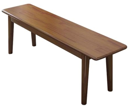 Mesa de Consola, Banco Largo de Madera Maciza de Estilo rústico, Zapatero para Entrada, al pie de la Cama, Dormitorio, Mesa de Comedor, Cocina Estrecha, fácil de Montar (Nogal, 150 cm/59 Pulgadas)