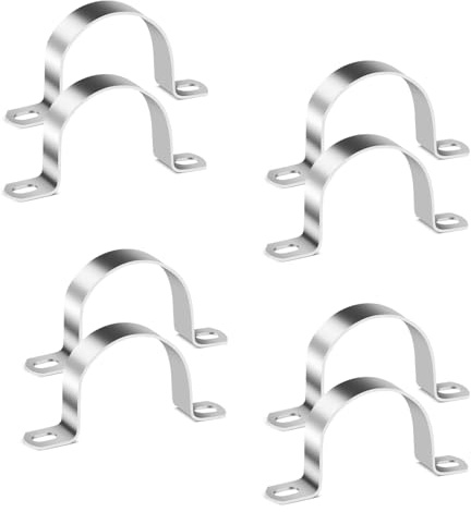 ANGEEK U-Rohrschellen 50MM Dicke 1.8mm | Edelstahl-Rohrschellen für die Befestigung von Gasrohren,Kabeln und Wasserrohren (8pcs)