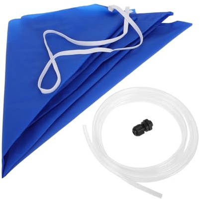 Hoement Housse de Nettoyage Bleu pour Climatiseur Mural en Peva avec Manchon de Récupération D'eau pour Ambiance Estivale à Domicile ou Hôtel