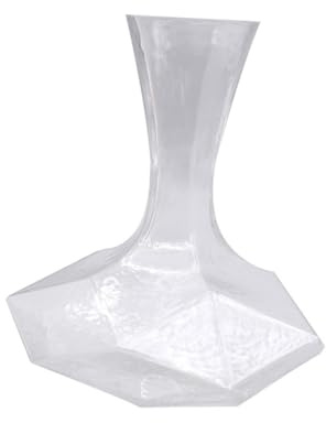 SHINEOFI Decanter Vino Trasparente in Vetro Resistente Temperature Alte Design Geometrico Elegante Contenitore per Vino e Brandy per Ristoranti e Uso Domestico