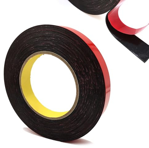 LianSinGo 32.8ft Double Sided Foam Mounting Tape, 0.39in Wide Heavy Duty Waterproof Adhesive Tape, Strong Sticky Tape for Car, Home, Office & DIY Projects