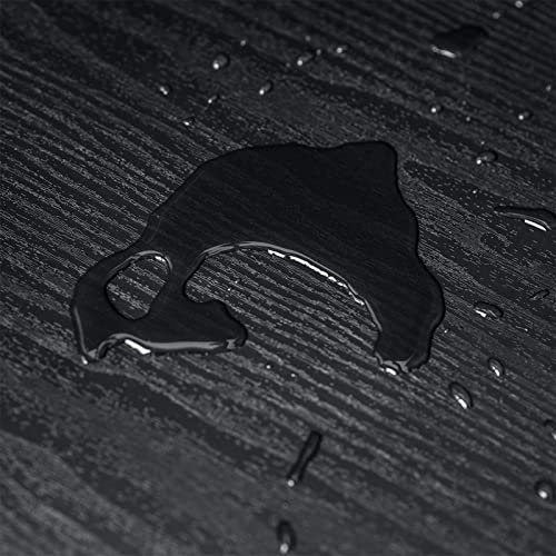 Hode Klebefolie Möbel Schwarz Holzoptik 30X200cm, Selbstklebende Folie für Möbel Matt Holz, Möbelfolie Selbstklebend Schwarze Holzfolie für Küche Schränke Fensterbänke