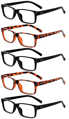 Eyekepper 5 stueck Klassische Federn-Scharnier Lesebrille Sonne Lesebrille
