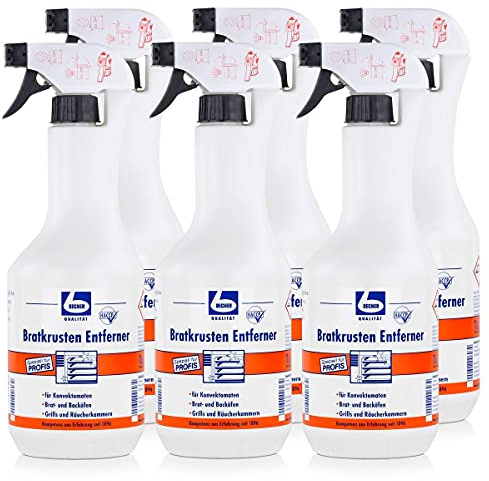 Dr. Becher Bratkrusten Entferner 1 Liter - Geeignet für Grills, Räucherkammern, Brat- und Backöfen & Konvektomaten (6er Pack)