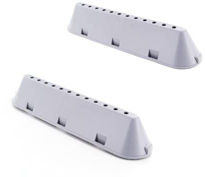 DL-pro, lot de 2 nervures de tambour, 22,5 x 5,3 x 4 cm, pour Indesit C00533119 C00268109 Whirlpool Bauknecht 482000023096, conducteur nervure d'entraînement 12 trous, pour machine à laver et à sécher