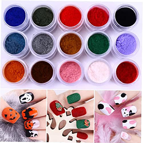 10ml Fuzzy Beflockung Bunte Staub Für Maniküre-Nagel-Kunst-Spitzen Weihnachtsdekoration Velvet Nagel Glitter Puder Für Nail Polish Rosa