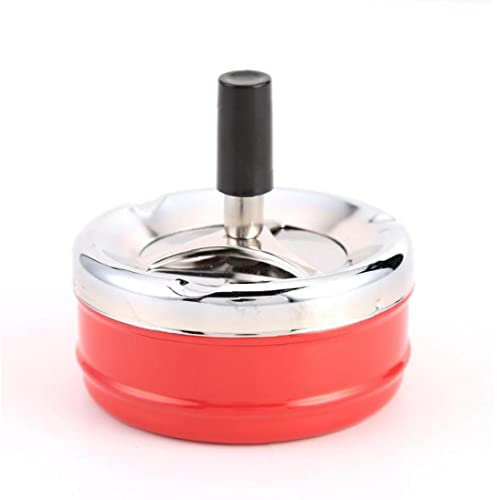 Froiny Table À Manger Portable Rond Plateau Cigarette Rotative Decoration Hôtel avec Cendrier Couvercle