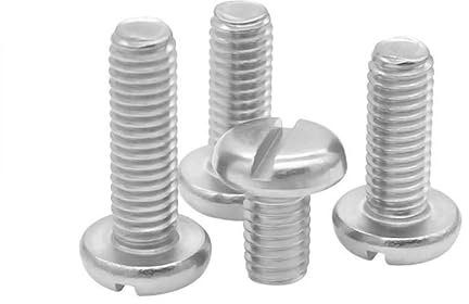 Cfty Viti M1.6 M2 M2,5 M3 M4 M5 M6 M8 M8 304 Acciaio Inossidabile GB67. Bullone a Vite a Testa Rotonda metrica filettata a Forma di Testa Rotonda (5-50pcs) (Length : 45mm, Dimensione : M4 10pcs)