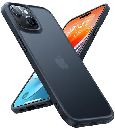 TORRAS Guardian für iPhone 14 Hülle [TOP Zertifizierte Militärschutz] Stoßfest Case [Samtweiche Haptik] Matt mit Abnehmbare Knöpfe Handyhülle für iPhone 14 Schwarz