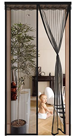Mosquitera Puerta Magnética 65x190cm,Cortinas Mosquitera Magnética para Puertas,Cortinas Protección contra Insectos para Puerta de Balcón Puerta Corredera de Patio