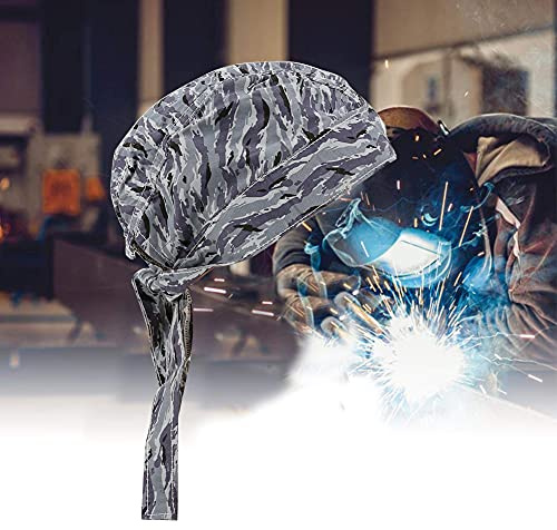 Gorra de Soldador Guy Head, Gorra de Cabeza Ignífuga Casco de Soldadura de Pañuelo para la Cabeza Hecho de Tela Ignífuga para Uso en Máquinas Metalúrgicas