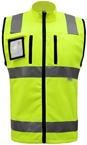 Warnweste Reflektorweste Verkehr Reflektierender Anzug Oxford Stoff Reflektierender Sicherheitsweste Fluoreszierende Gelbe Hohe Sichtbarkeitsmasse Atmungsaktive Overalls Sicherheitsweste ( Blue : A ,