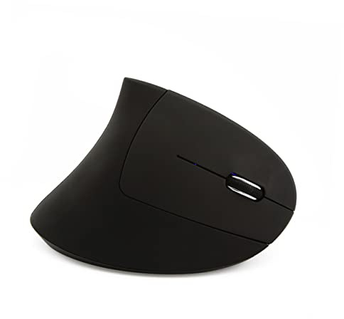 Mobestech Souris Verticale sans Fil 2, 4 Ghz Noire 6 Boutons 1600 Dpi | Optique, Récepteur USB 2.0 Inclus, Plastique, Réglage Dpi, Transmission 2, 4 Ghz
