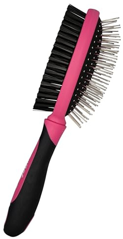 Bugalugs 2 in 1 Dog & Cat Brush - Double Sided, Long & Short Haired Pet Brush, Removes Loose Hair - Grooming Stimulates Skin
