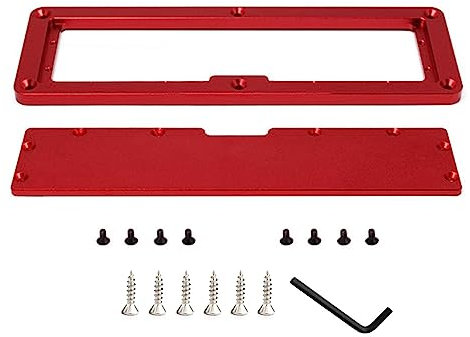 11.8 * 4in Electric Circular Saw Flip Cover Plate, Aluminium Insert Plate for Table Saw, Wood Tools Trimming Milling Machine with Accessories