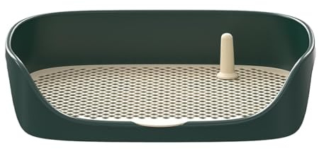 F Fityle Toilette per Cani e Cuccioli, Vassoio Portatile per vasino da addestramento per Gatti, con Protezione per lettiera da Parete, Angolo per Allenatore, Verde S