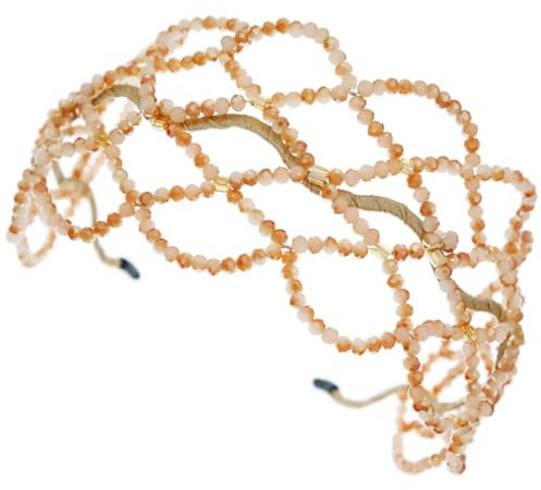 minkissy Braut Stirnband Hochzeit Haarband Kopfschmuck Frauen Haarschmuck Kristallband Diadem Zubehör