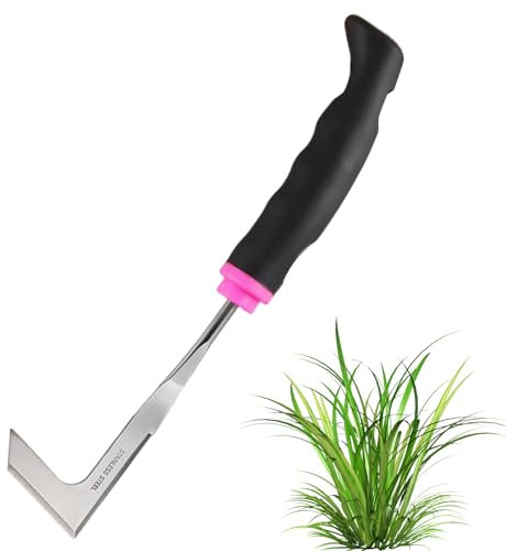 badaren Estirpatore Erbacce Manuale, Sarchiatore per Erbacce con Manico, Coltello per Erbacce in Acciaio Inossidabile, Attrezzi da Giardino per Rimozione di Muschio e Erbacce