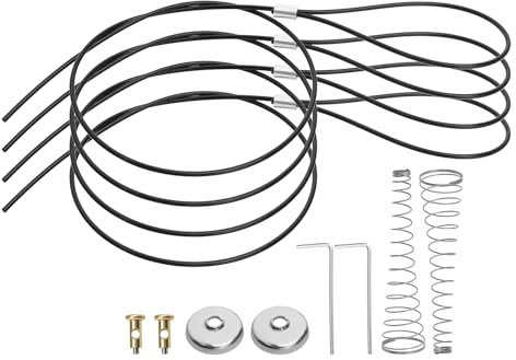 OTOTEC 2 Sets Türriegel String Opener Kit Riegel Verstellbare Verriegelung String Pull Gate Opener Riegel Kabel für Metall Holz Zäune Garten Hinterhof Tür