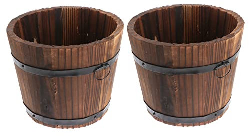 MERRYHAPY 2stücke Blumentopf Sukkulenten Übertopf Gartendeko Kleiner Eimer Für Pflanzen Balkon Innenhof Nutzung