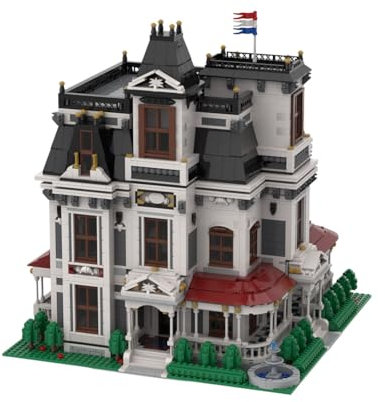 BlocteckToy MOC Klemmbausteine Viktorianisches Gartenhaus Modell, 6998 Teile Groß Architecture Großer Bolivianischer Stil Haus Modulare Gebäude Set