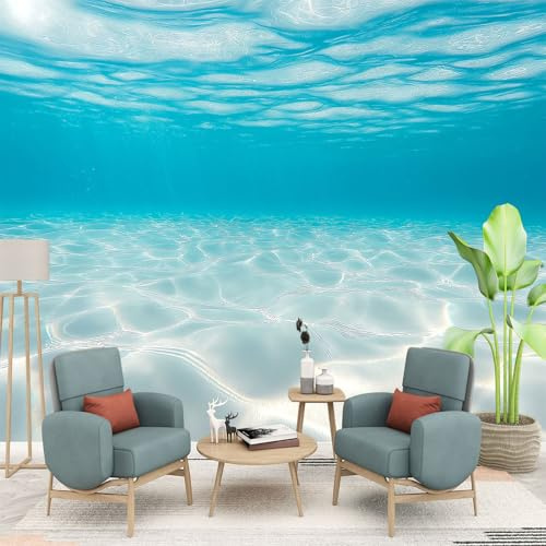 Fotomurales Playa Olas Submarinas300 x 210 cm - Papel Pintado Tejido No Tejido - Decorativos Murales para Pared Salón y Dormitorio - Diseño Moderno