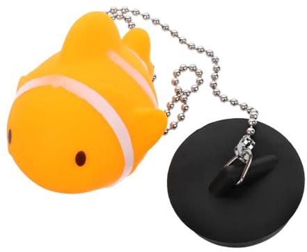Angoily Bouchon De Lavabo Forme De Poisson Avec Chaîne Pratique Pour Cuisine Et Salle De Bain