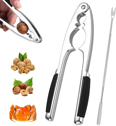 BOCHENG Nussknacker Walnüsse Haselnussknacker Robuster Nußknacker mit Rutschfestem Griff Walnussknacker – Knackt Jede Nuss mit Genuss