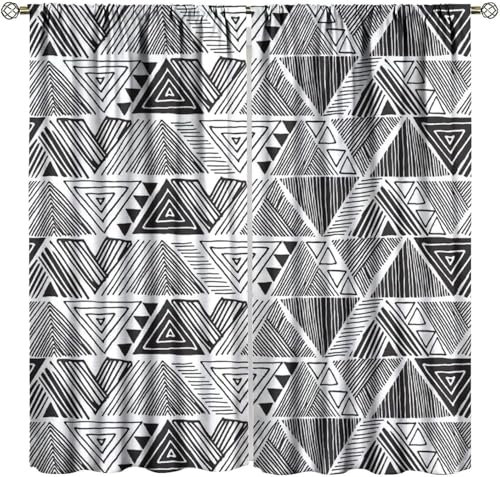 Vorhang Blickdicht 3D Bunte Abstrakte Geometrie Muster Ösenschal - 2 Stücke Verdunklungsvorhänge Mit Ösen Kinderzimmer Schlafzimmer Schallschutz Vorhang Verdunkelung Gardinen, 150X166 cm (B-79625640