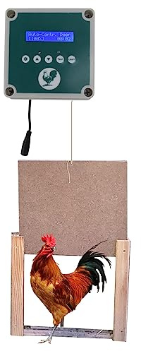 Automatischer Hühnerstall-Tür-Controller, IP44-Käfigöffner, Fernbedienung, Geflügelstall-Tür-Aktuator-Motor-Kit mit Timer, Lichtsensor (EU-Stecker)