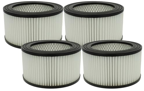 vhbw 4x Staubsaugerfilter Ersatz für Scheppach 7906401704 für Aschesauger | HEPA-Filter Schwarz Weiß