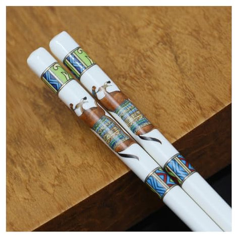 Set di bacchette cinesi in porcellana, confezione regalo, 10 paia di bacchette riutilizzabili e lavabili in lavastoviglie, set regalo di bacchette in ceramica ossea di alta qualità con delicata s