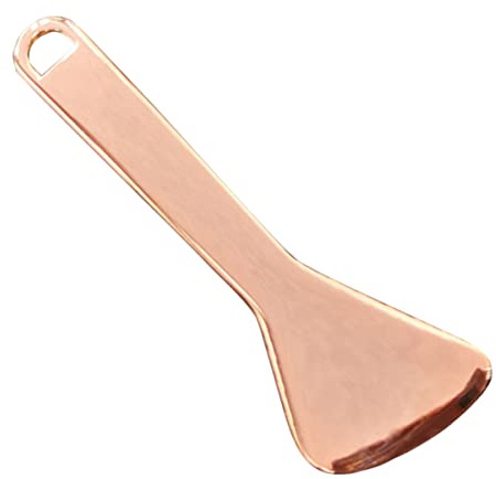 Cucchiaio per Occhi in Lega di Zinco Oro per Massaggio Zona Occhi | Strumento Beauty Compatto, Facile da Portare, per Donna e Ragazza, Uso Quotidiano