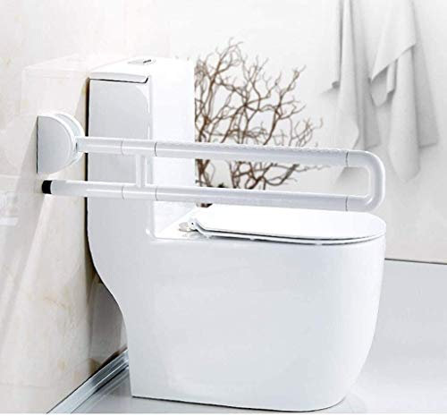 Safe Handrail for Bathtubs & Showers - 60cm Support Bar, Kitchen & Stair Safety Aid, Armrest for Toilet & Shower Ramp, White Grip Assist.