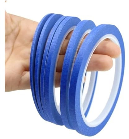 GUIPENG Ruban de masquage fin bleu for peinture, dessin, nail art et création de motifs, 25 m(2.5mm 3Rolls)