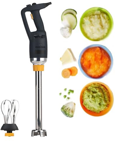 TYH Batidora de Mano/batidora de Mano de 350 W, 4000-18 000 RPM, Eje Desmontable de 200 mm, Acero Inoxidable, batidora de Mano eléctrica Profesional para cocinas de Restaurante