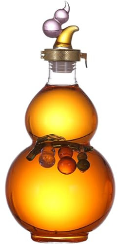 Générique Carafe à Whisky, Carafe en Cristal Transparent De Grande Capacité, Accessoires De Bar à Base en Bois, Cadeaux pour Les Amateurs De Whisky (0.5kg)