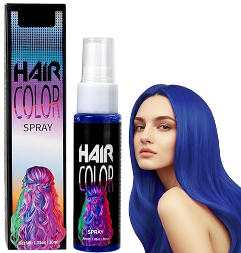 LINXINS Blue Hair Spray, Temporary Coloured Hair Spray, Washable Hair Dye Spray, Instant Styling for Kids, Women, Girls, Temporary Hair Dye for Cosplay, Prom, Party