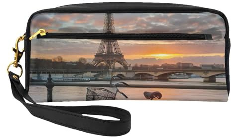 Trousse à crayons avec imprimé tour Eiffel pour filles, étudiants, cosmétiques, pour l'école, le bureau, les voyages