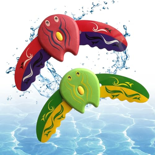 MinXin Unterwasser Glider Tauchspielzeug, 2 Stücke Teufel Fisch Schwimmbad Spielzeug, Tauchtiere, Pool Spielzeug, Wasserspielzeug Outdoor, Wasser Spielzeug für Swimmingpool, Unterwasser Glider