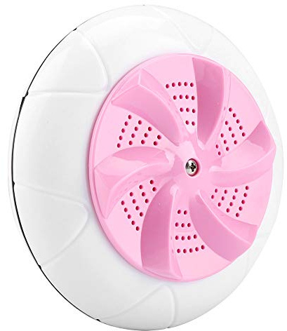 Eminchu Mini Lavatrice Portatile Ad Ultrasuoni da Viaggio per Bucato per Bambini con capacità di 1 Kg, Impedisce L'attorcigliamento, Muto e Germicida, Protezione Dallo Spegnimento di 30 Minuti, (PINK)