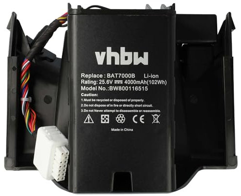 vhbw Akku kompatibel mit Wolf Garten R.S.400, R.S.600 Rasenroboter Rasenmäher (4000mAh, 25,6V, Li-Ion)