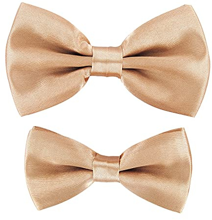 axy Vater-Sohn Partnerlook Fliege Schleife, bereits gebunden, in verschiedenen Farben Fliegen für Herren Kinder Jungen, Ideal für festival fotoshooting hochzeit FLIP1