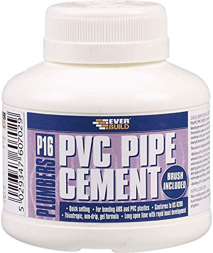2 X Everbuild P16PIPE P16 Plumbers PVC Pipe Cement
