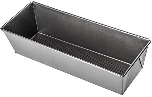 KADAX Molde para Horno, Molde Rectangular, Bandeja para Hornear, Acero con Recubrimiento Antiadherente, Fuente de Horno, Molde para Pasteles, Pan, Tartas, Plateado (31 x 11,5 x 7,5 cm)