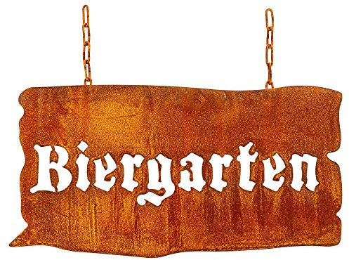 Manufaktur Lichtbogen Rost Schild Biergarten